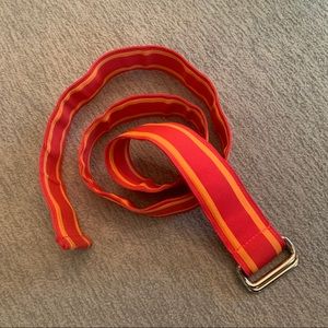 Fabric, preppy, double ring belt!